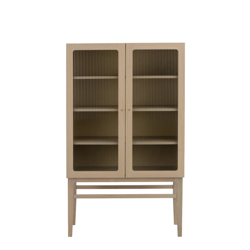 Vitrine MEADOWBROOK en chêne, 95x43x160 cm