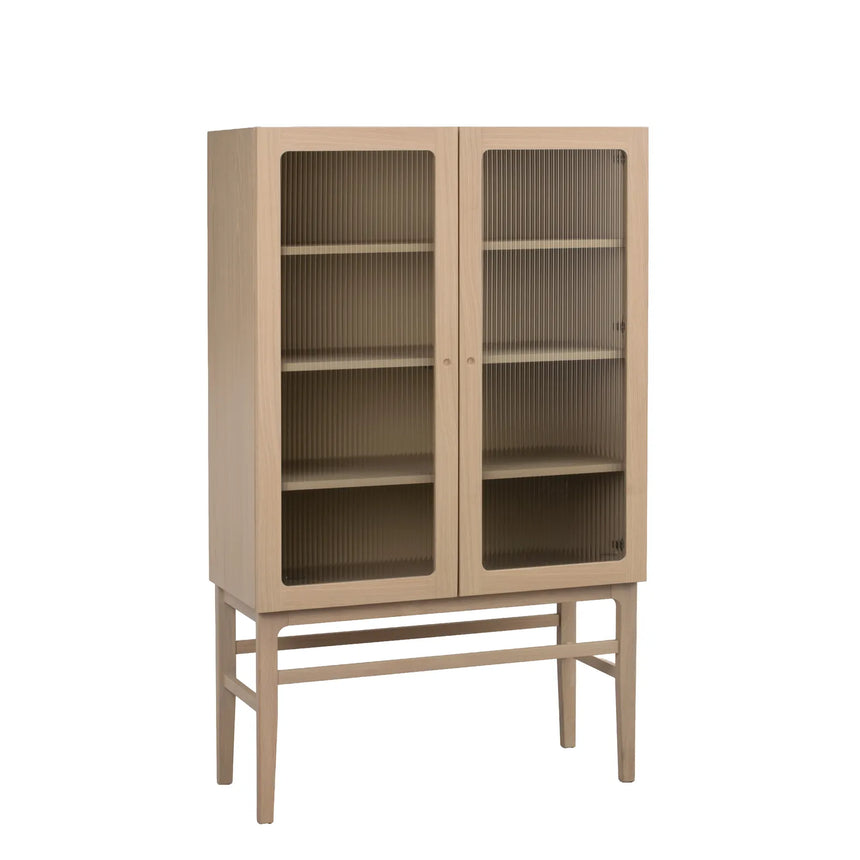 Vitrine MEADOWBROOK en chêne, 95x43x160 cm