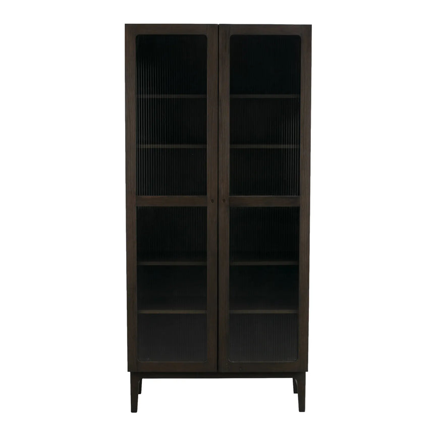 MEADOWBROOK Oak Display Cabinet, 95x43x203 cm