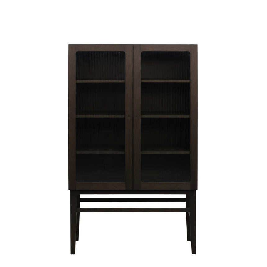 Vitrine MEADOWBROOK en chêne, 95x43x160 cm