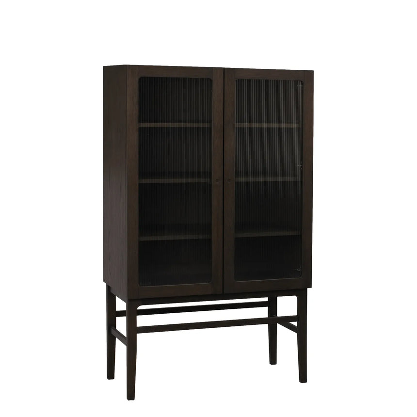 Vitrine MEADOWBROOK en chêne, 95x43x160 cm