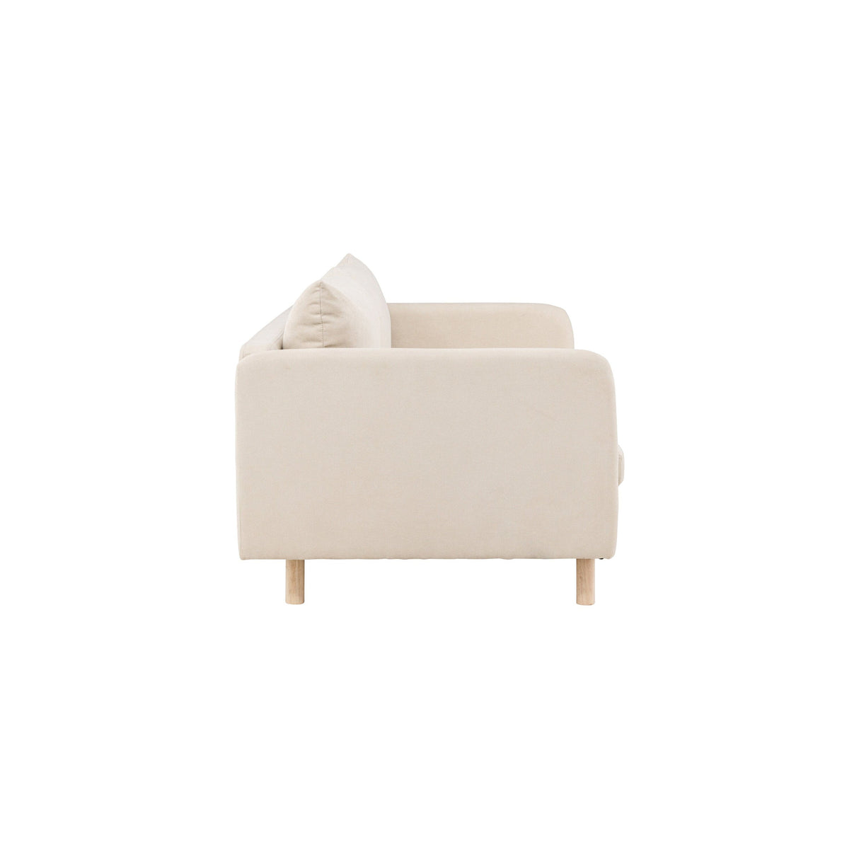 Zero 2-Sitzer Sofa - Holzoptik / Beige Stoff - ZEN ZONE Furniture