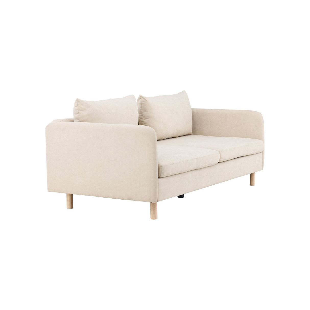 Zero 2-Sitzer Sofa - Holzoptik / Beige Stoff - ZEN ZONE Furniture