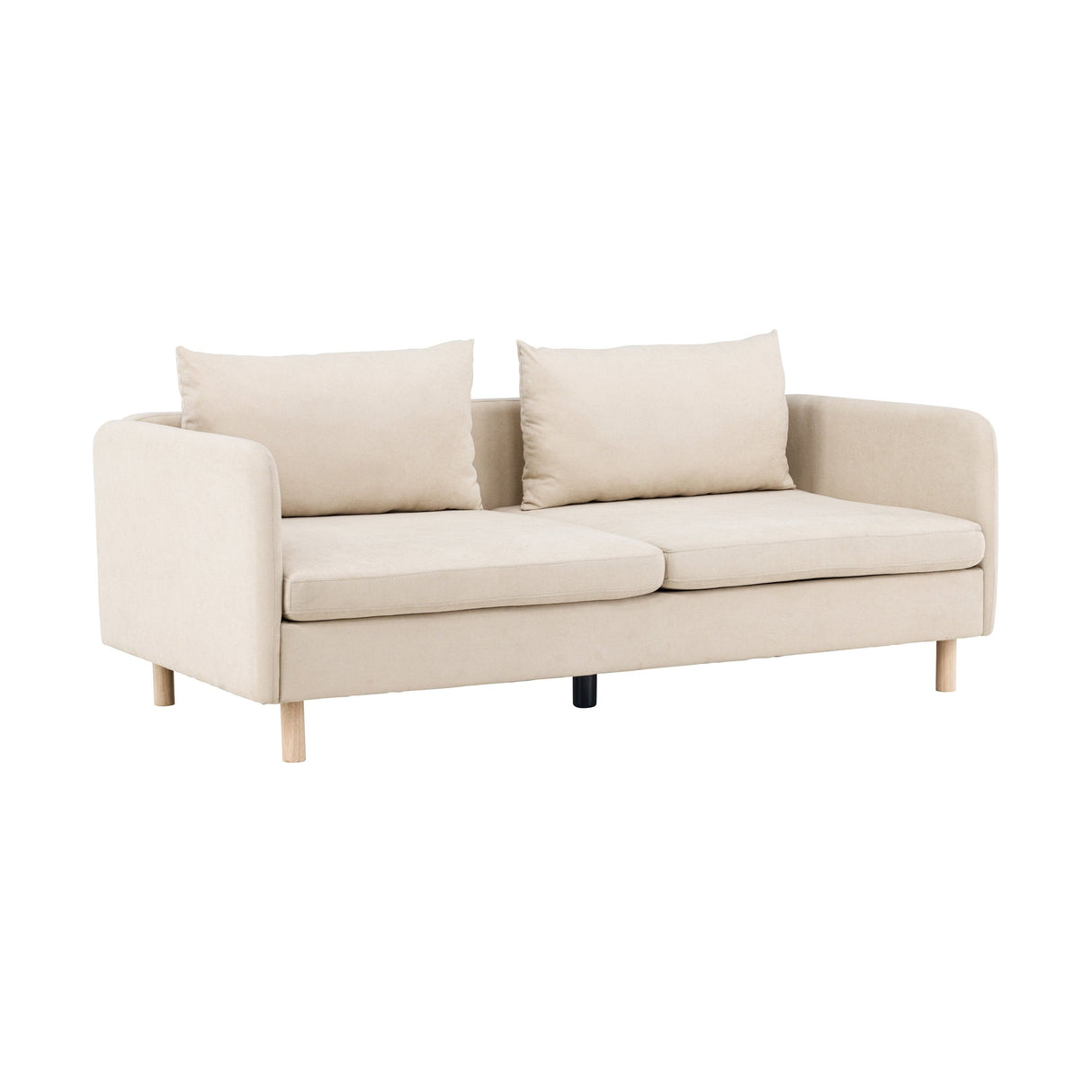 Zero 2-Sitzer Sofa - Holzoptik / Beige Stoff - ZEN ZONE Furniture