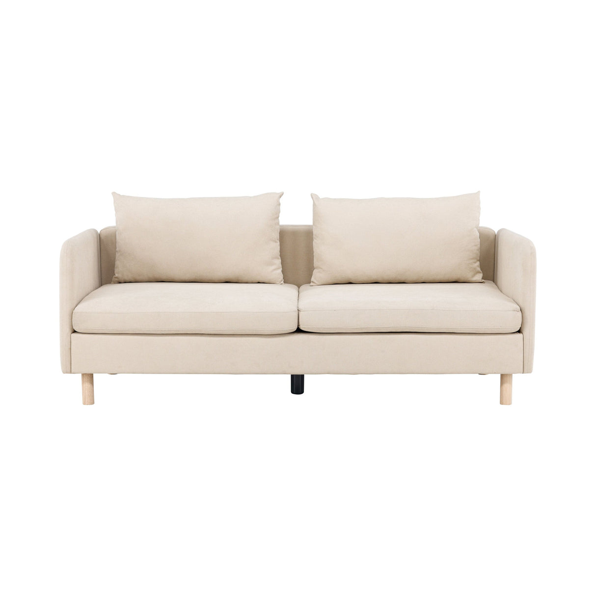 Zero 2-Sitzer Sofa - Holzoptik / Beige Stoff - ZEN ZONE Furniture