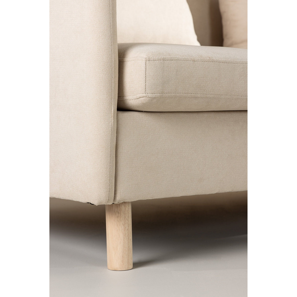 Zero 2-Sitzer Sofa - Holzoptik / Beige Stoff - ZEN ZONE Furniture