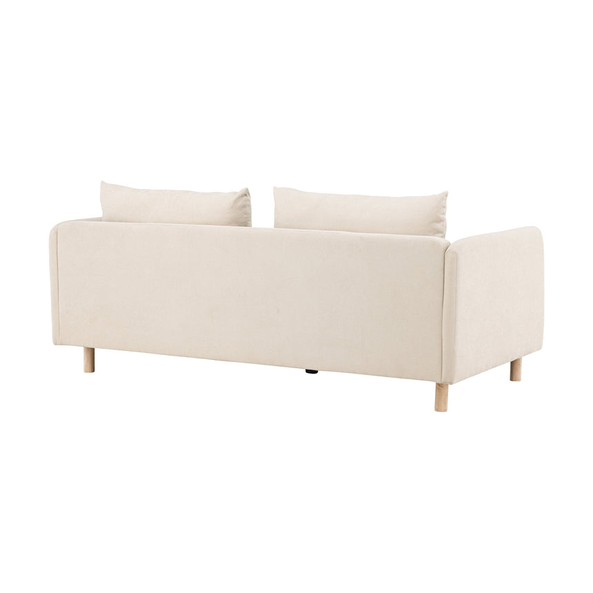 Zero 2-Sitzer Sofa - Holzoptik / Beige Stoff - ZEN ZONE Furniture