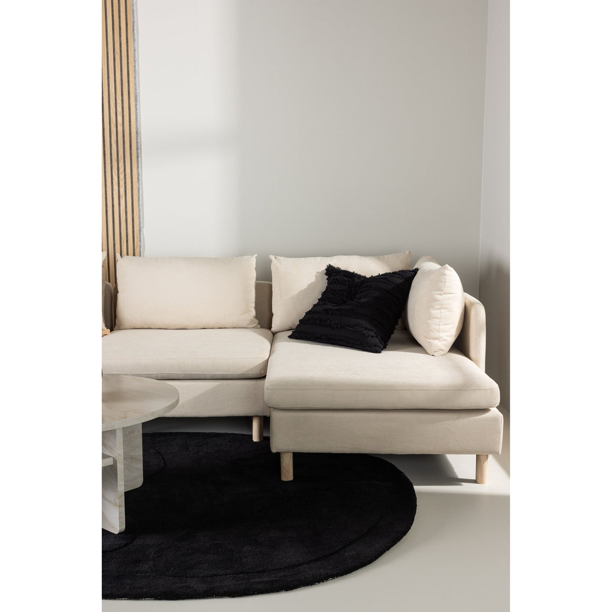 Zero 3-Sitzer Sofa - Holzoptik / Beige Stoff - ZEN ZONE Furniture