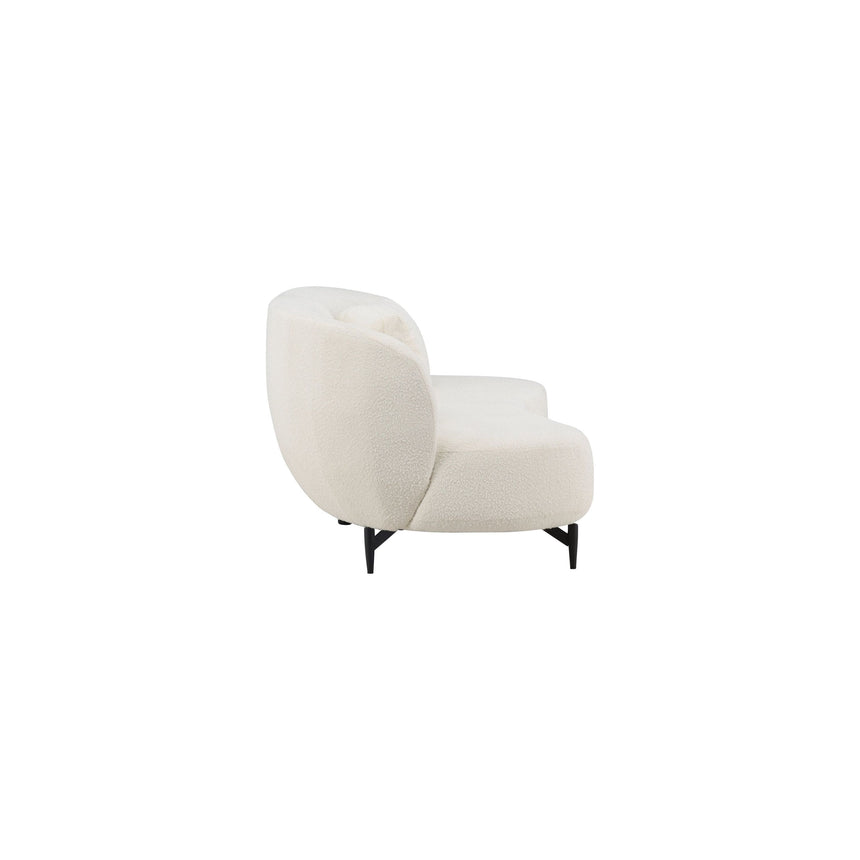 Luna 3-Sitzer Sofa - Schwarz / Weiß Boucle - ZEN ZONE Furniture