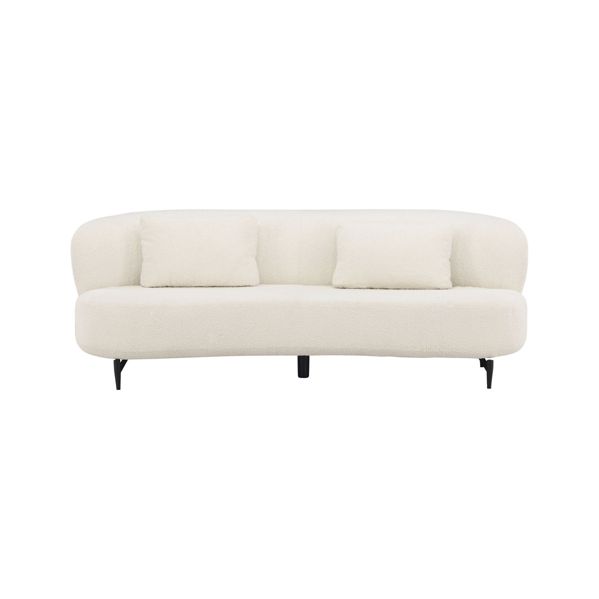 Luna 3-Sitzer Sofa - Schwarz / Weiß Boucle - ZEN ZONE Furniture