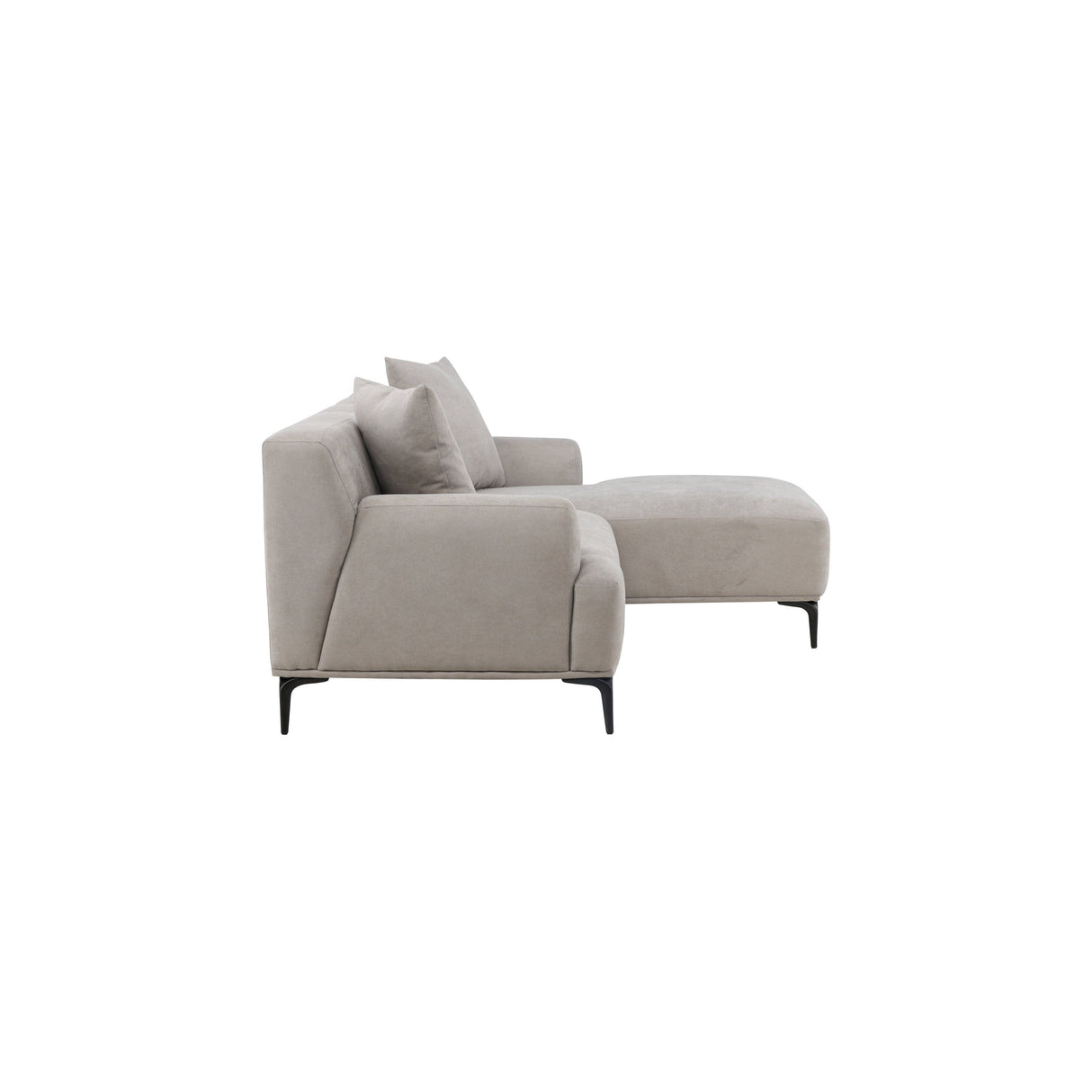 Viskan 3-Sitzer Sofa - Mattschwarz / Hellgrau Stoff - ZEN ZONE Furniture