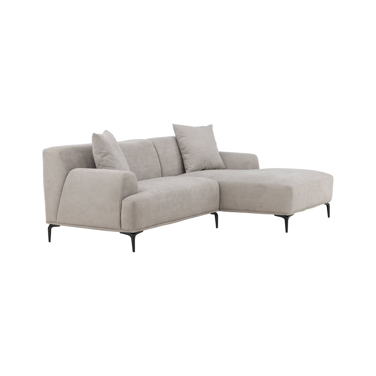 Viskan 3-Sitzer Sofa - Mattschwarz / Hellgrau Stoff - ZEN ZONE Furniture