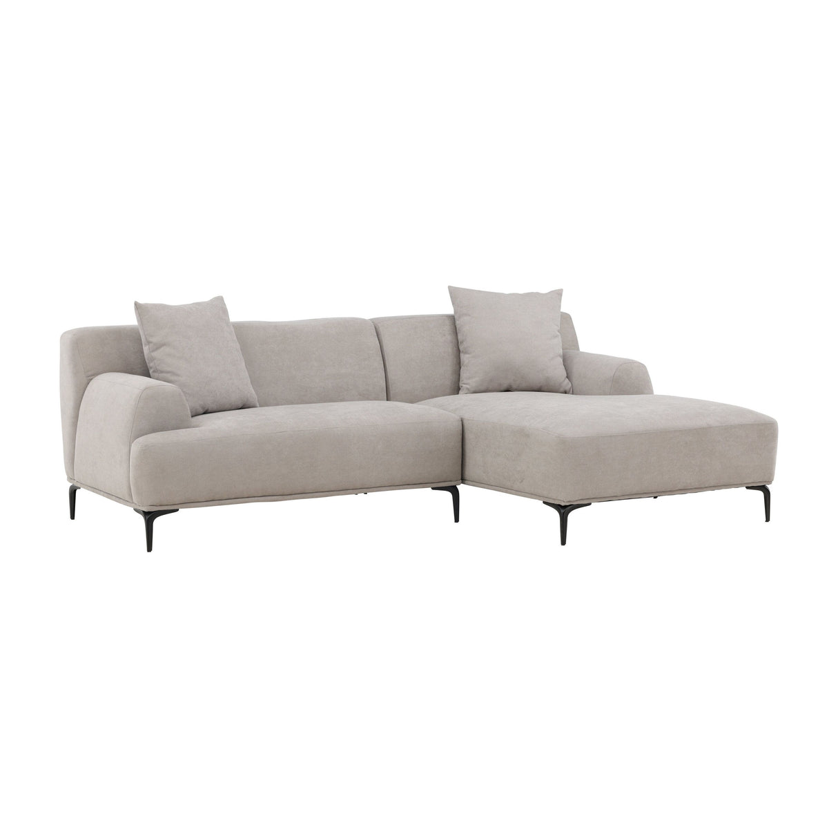 Viskan 3-Sitzer Sofa - Mattschwarz / Hellgrau Stoff - ZEN ZONE Furniture
