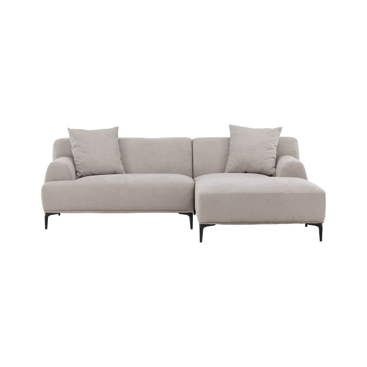 Viskan 3-Sitzer Sofa - Mattschwarz / Hellgrau Stoff - ZEN ZONE Furniture