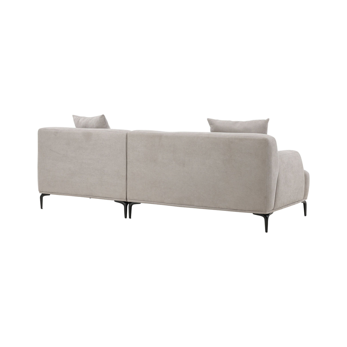 Viskan 3-Sitzer Sofa - Mattschwarz / Hellgrau Stoff - ZEN ZONE Furniture