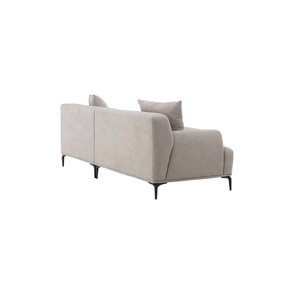 Viskan 3-Sitzer Sofa - Mattschwarz / Hellgrau Stoff - ZEN ZONE Furniture