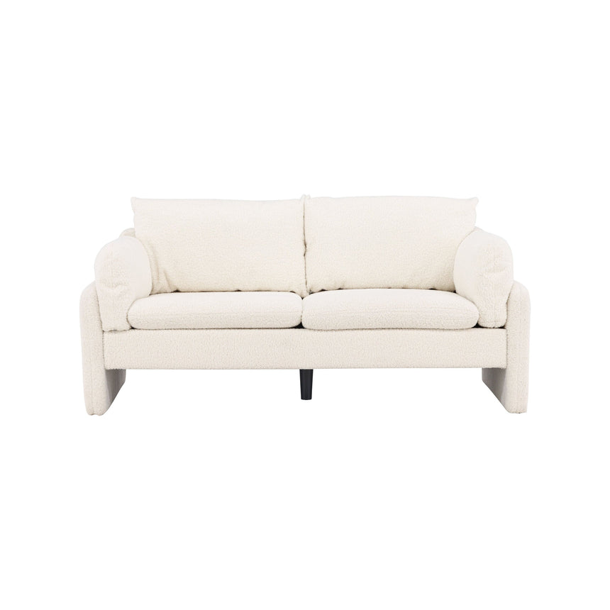 Vindel 2-Sitzer Sofa - Weißer Teddy - ZEN ZONE Furniture