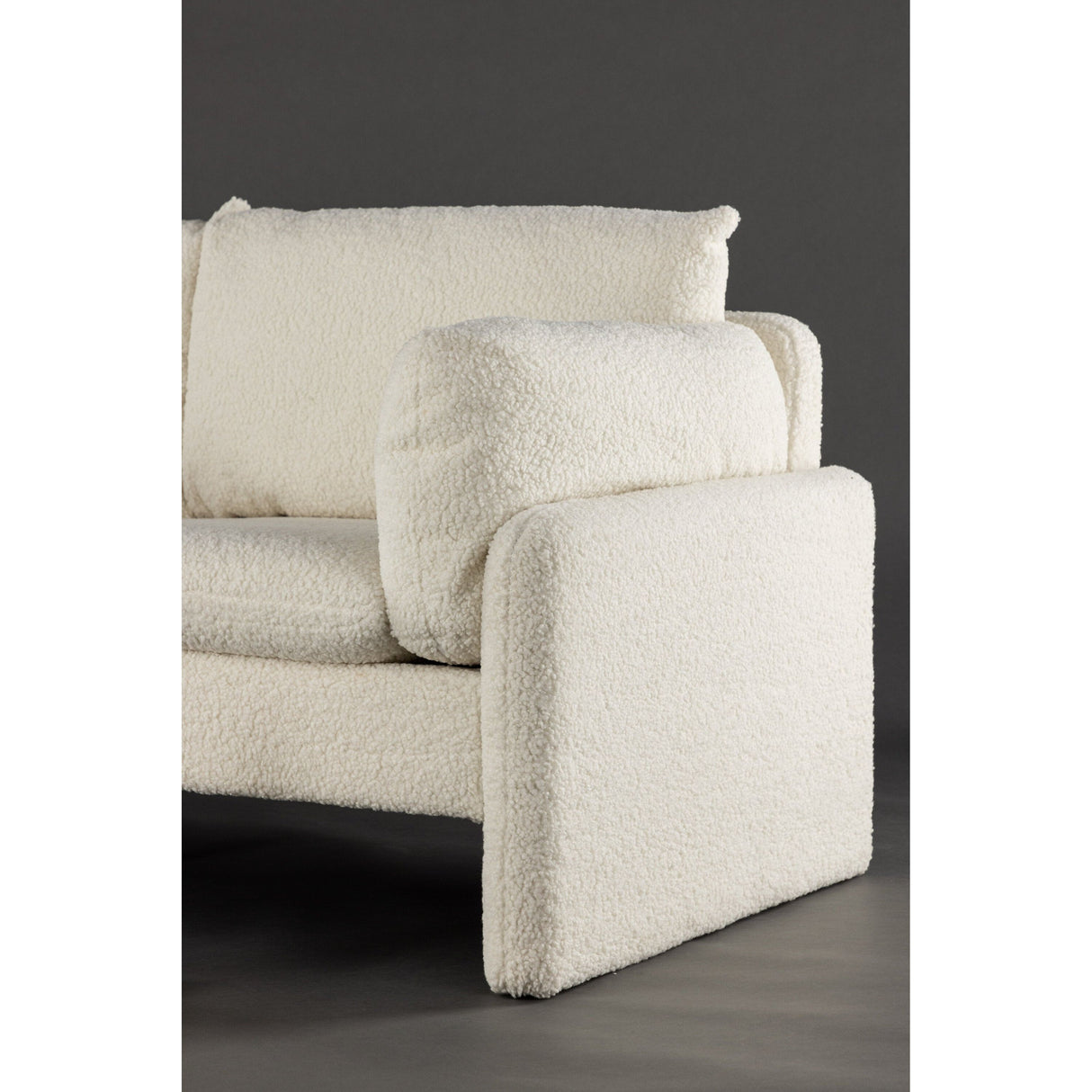 Vindel 2-Sitzer Sofa - Weißer Teddy - ZEN ZONE Furniture