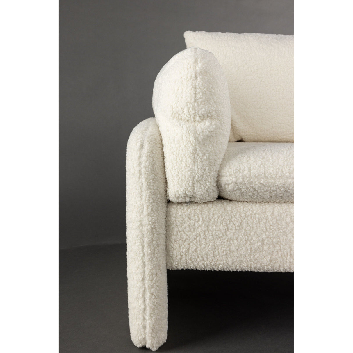 Vindel 2-Sitzer Sofa - Weißer Teddy - ZEN ZONE Furniture