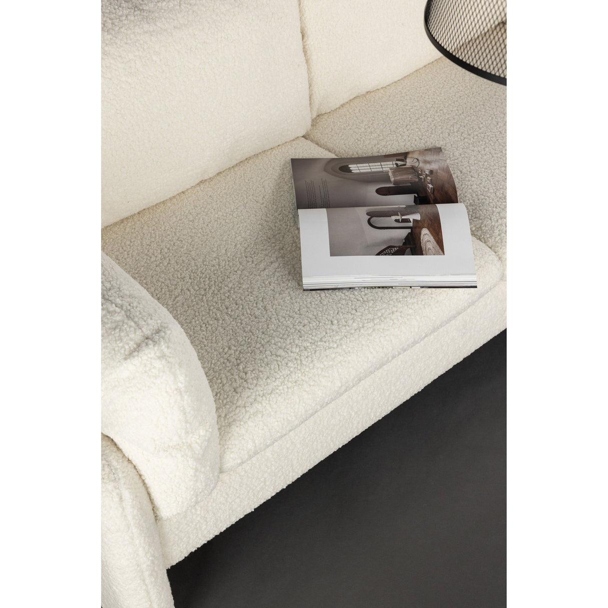 Vindel 2-Sitzer Sofa - Weißer Teddy - ZEN ZONE Furniture