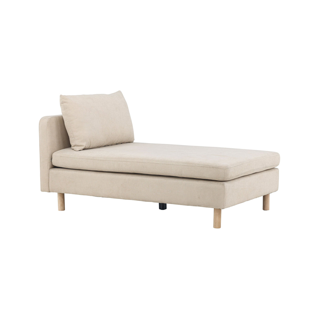 Zero Daybed - Woodlook Beige Fabric - ZEN ZONE Furniture
