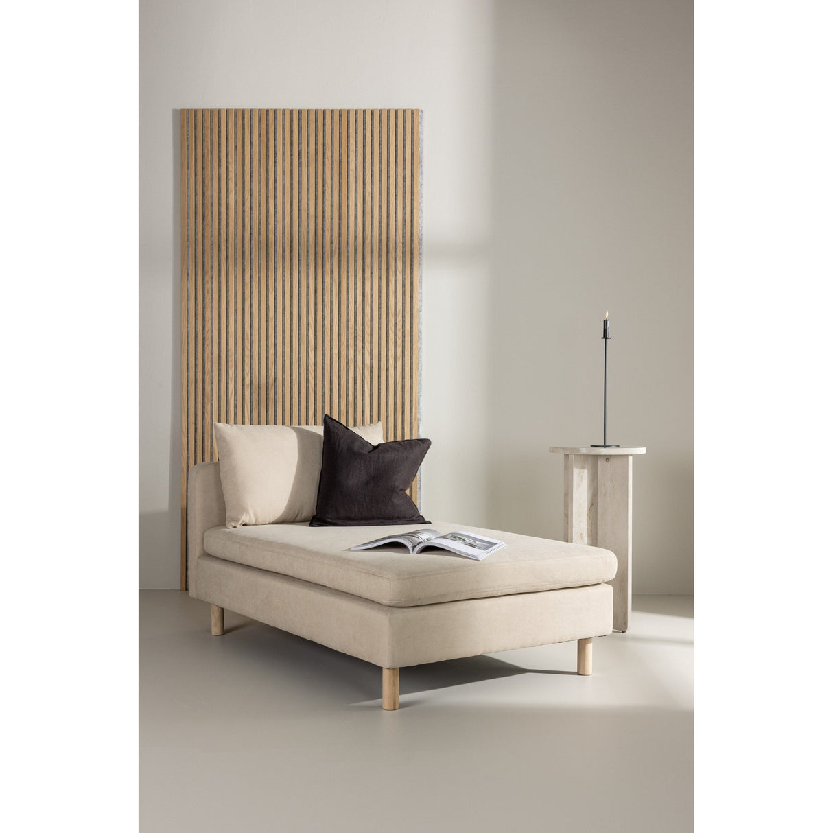Zero Daybed - Woodlook Beige Fabric - ZEN ZONE Furniture