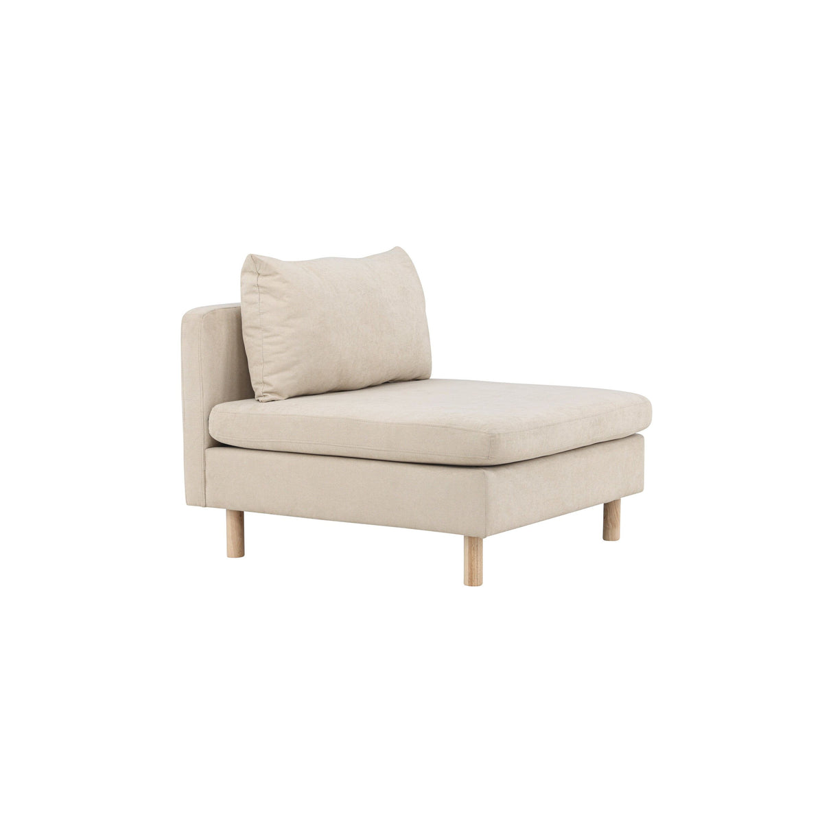 Zero Einzelsofa - Holzoptik Beige Stoff - ZEN ZONE Furniture