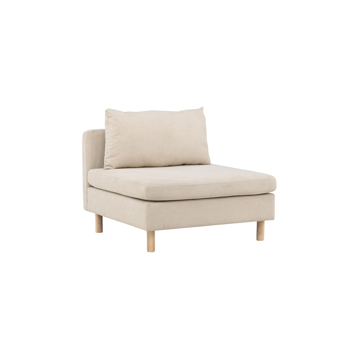 Zero Einzelsofa - Holzoptik Beige Stoff - ZEN ZONE Furniture