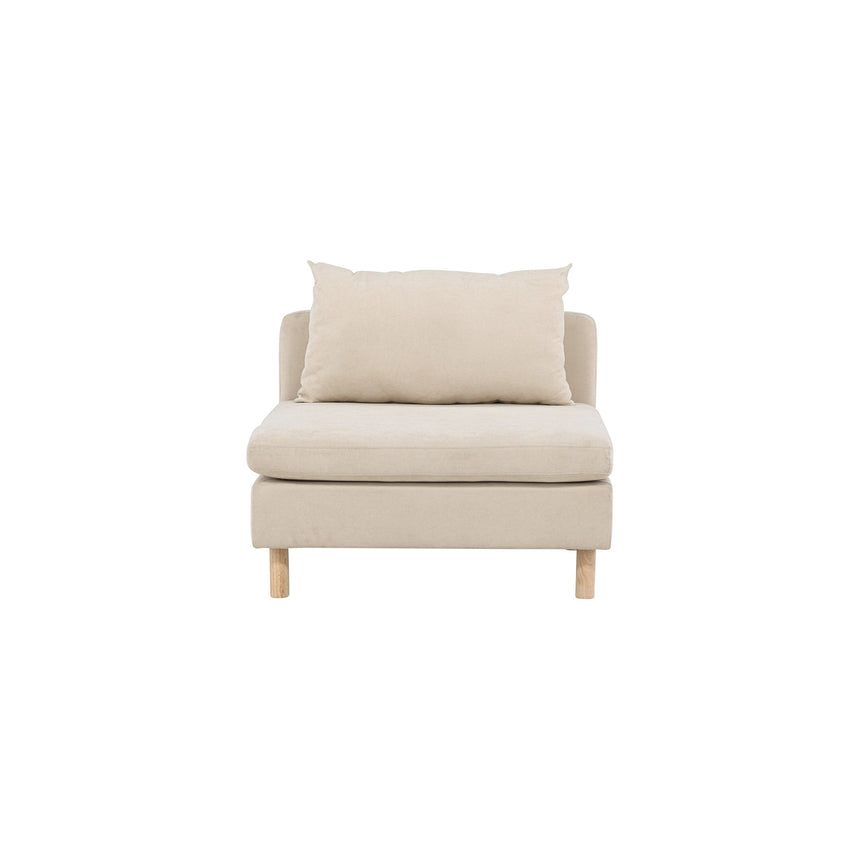 Zero Einzelsofa - Holzoptik Beige Stoff - ZEN ZONE Furniture