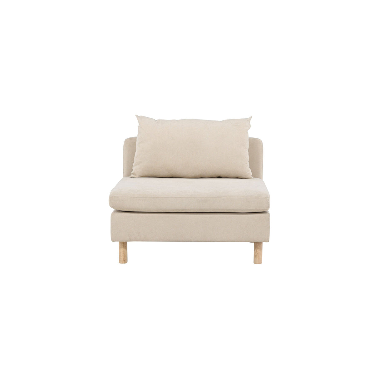 Zero Einzelsofa - Holzoptik Beige Stoff - ZEN ZONE Furniture