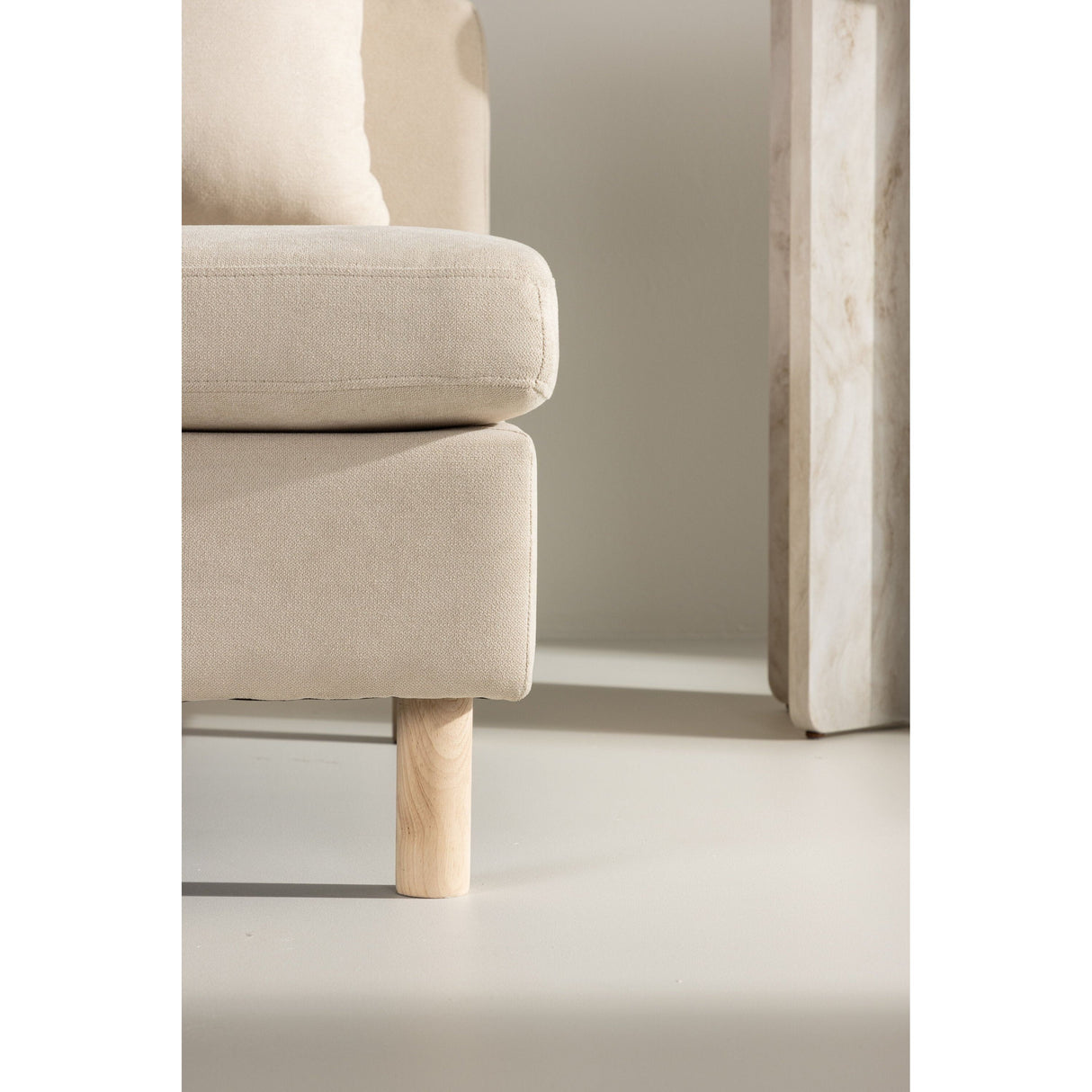 Zero Einzelsofa - Holzoptik Beige Stoff - ZEN ZONE Furniture