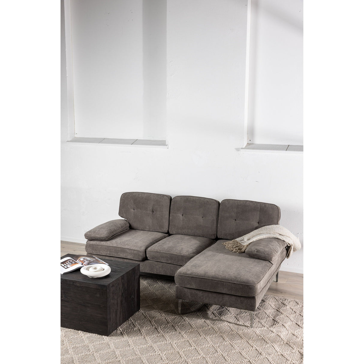 Remis 3-Sitzer Sofa - Hellgrauer Stoff - ZEN ZONE Furniture