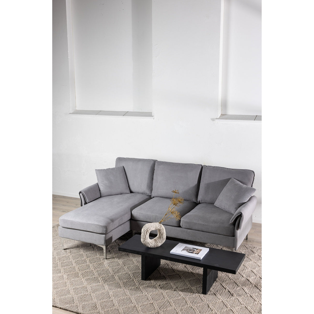 Toulouse 3-Sitzer Sofa - Grauer Stoff - ZEN ZONE Furniture