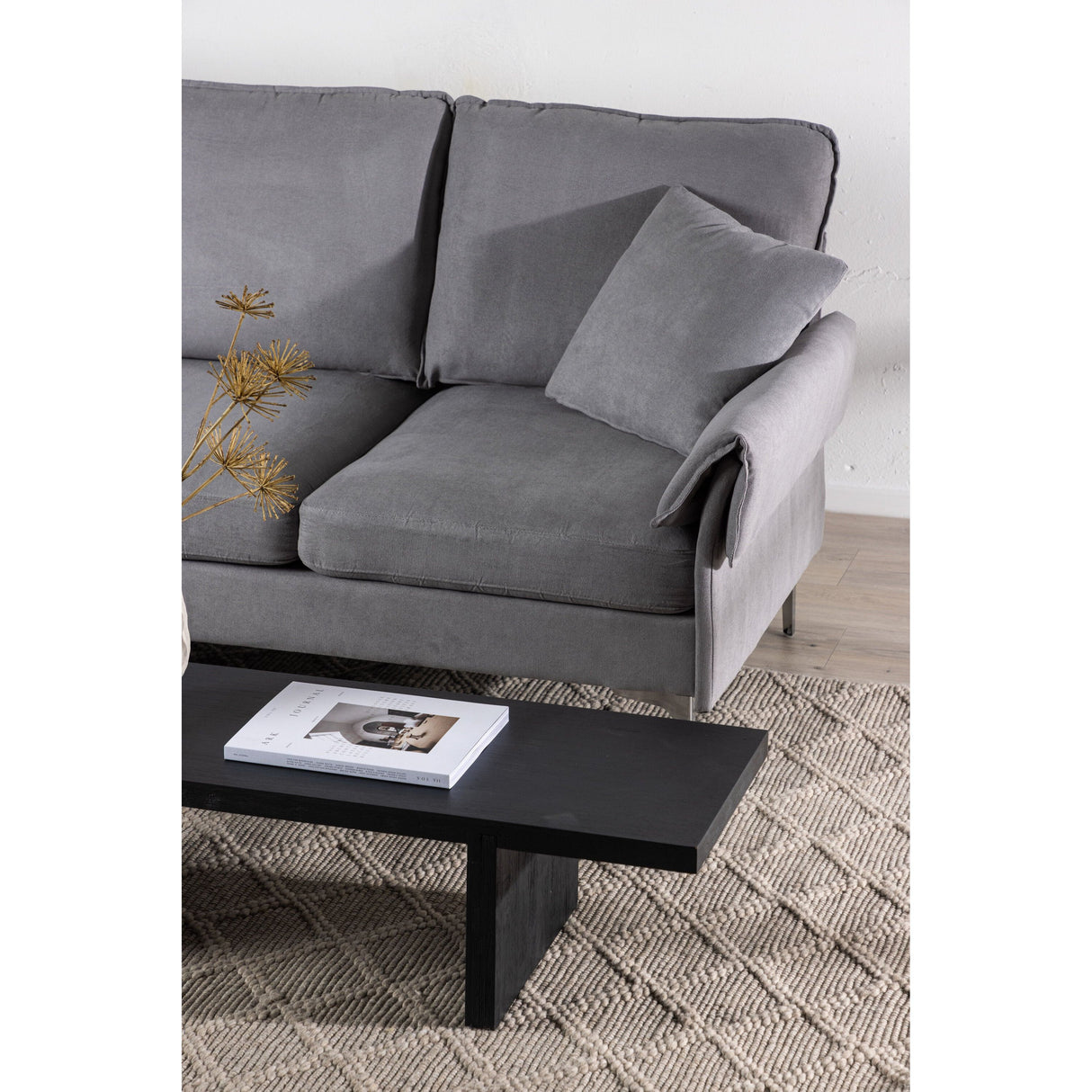 Toulouse 3-Sitzer Sofa - Grauer Stoff - ZEN ZONE Furniture