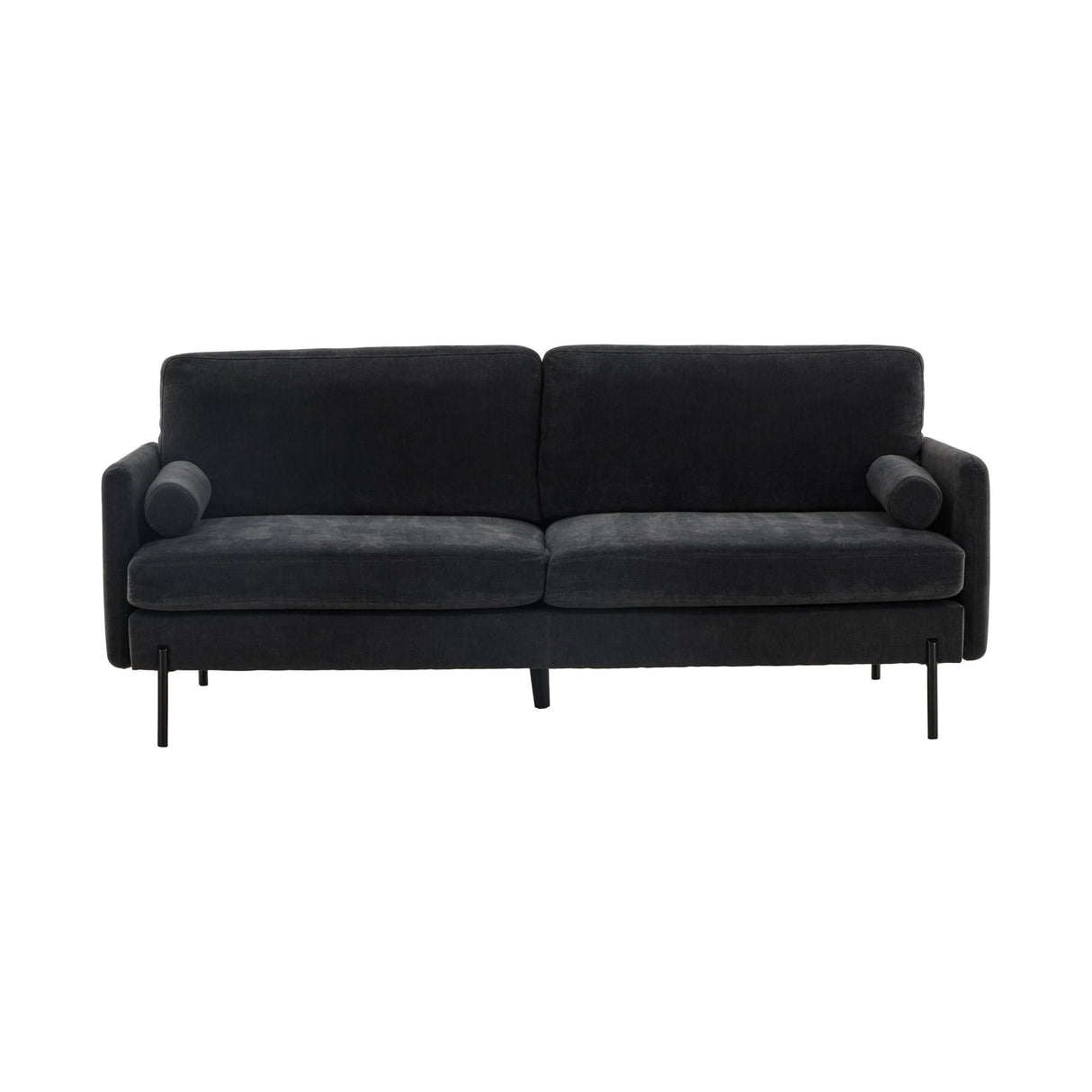 Antibes 3-Sitzer Sofa - Dunkelgrauer Veloursstoff - ZEN ZONE Furniture