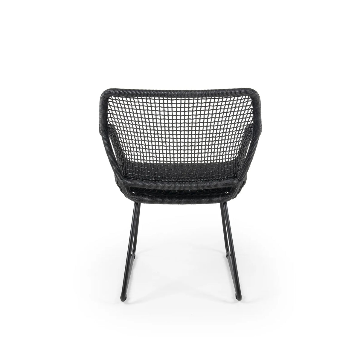 ESTA Gartenstuhl aus Aluminium Schwarz geflechtet - ZEN ZONE Furniture