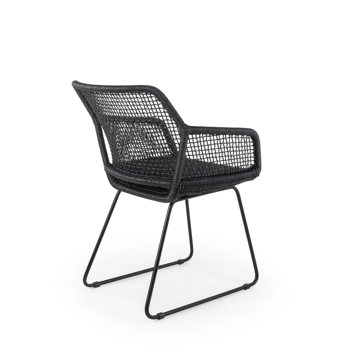 ESTA Gartenstuhl aus Aluminium Schwarz geflechtet - ZEN ZONE Furniture
