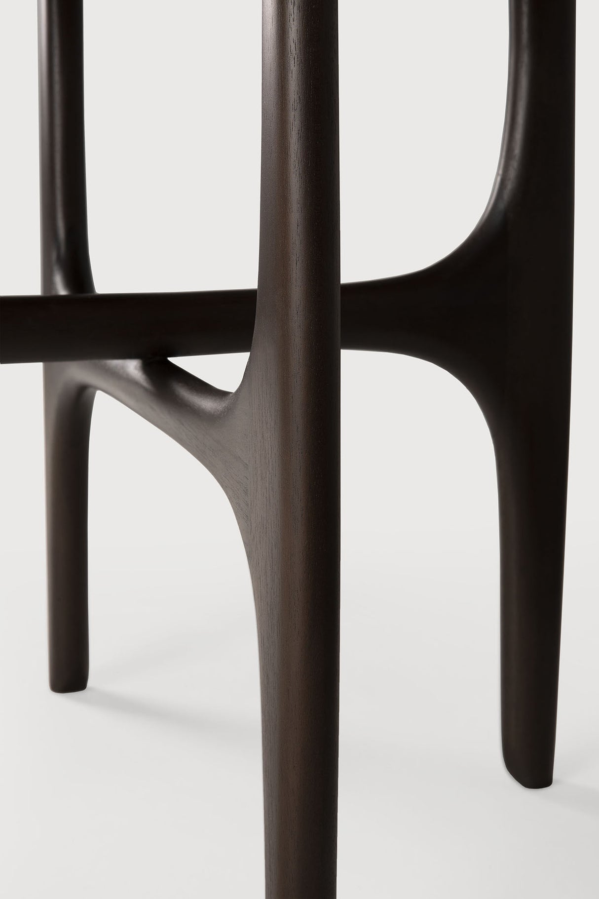 PI Beistelltisch - lackiertes Mahagoni - dunkelbraun - rund - 47 x 47 x 50 cm - ZEN ZONE Furniture