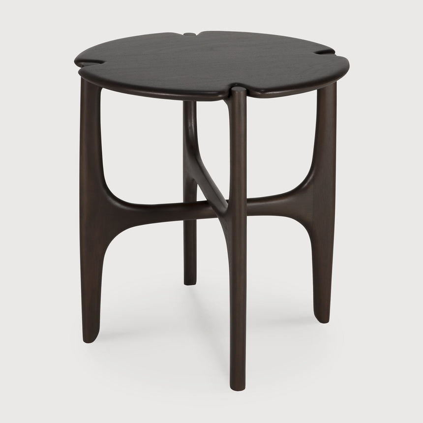 PI Beistelltisch - lackiertes Mahagoni - dunkelbraun - rund - 47 x 47 x 50 cm - ZEN ZONE Furniture