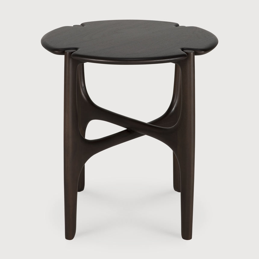 PI Beistelltisch - lackiertes Mahagoni - dunkelbraun - rund - 47 x 47 x 50 cm - ZEN ZONE Furniture