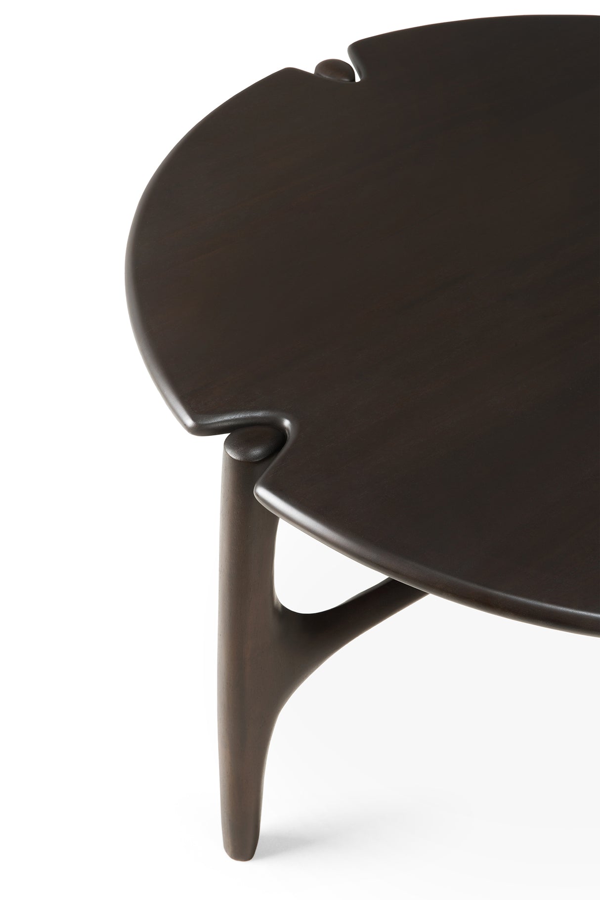 PI Couchtisch - lackiertes Mahagoni - dunkelbraun - rund - ZEN ZONE