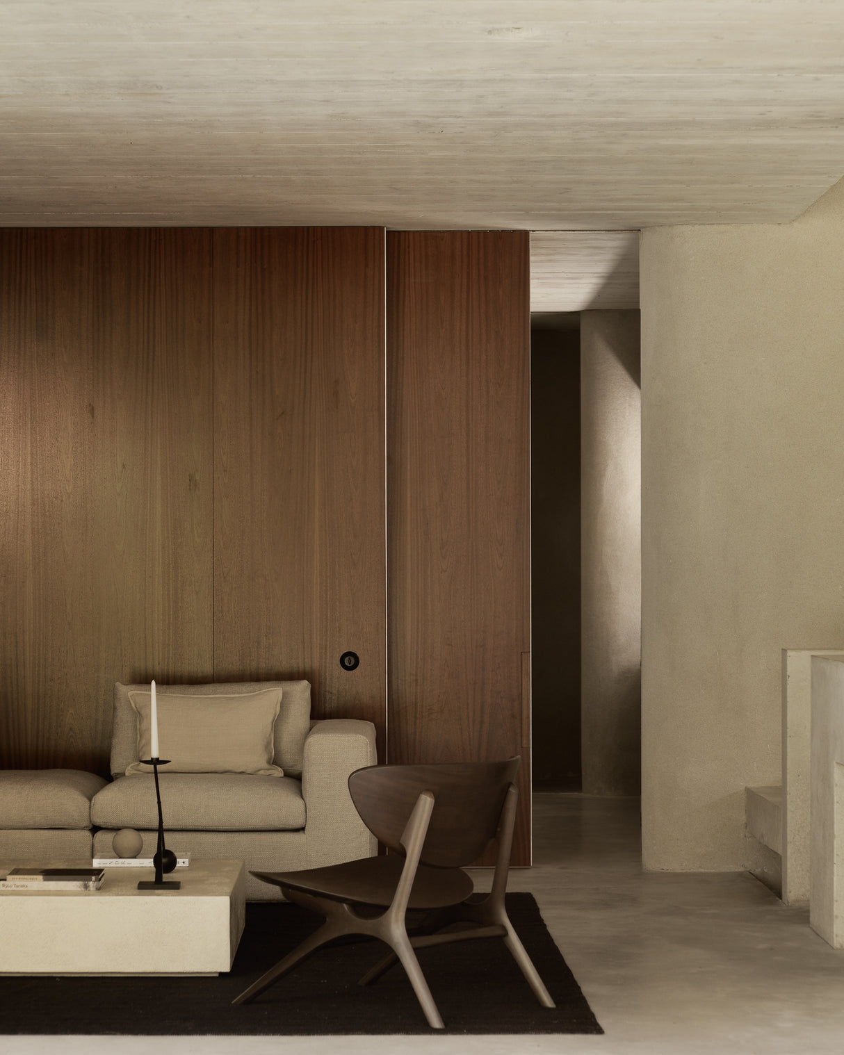 Eye Loungestuhl - lackiertes Mahagoni - dunkelbraun - 74 x 77 x 73 cm - ZEN ZONE Furniture