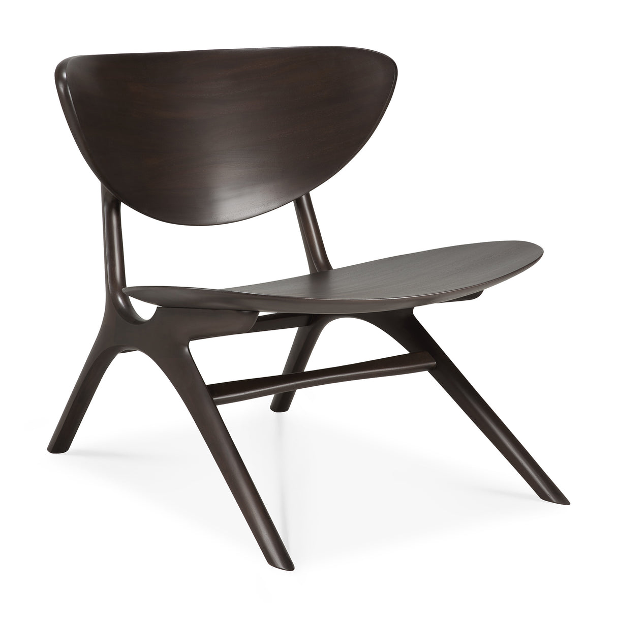 Eye Loungestuhl - lackiertes Mahagoni - dunkelbraun - 74 x 77 x 73 cm - ZEN ZONE Furniture