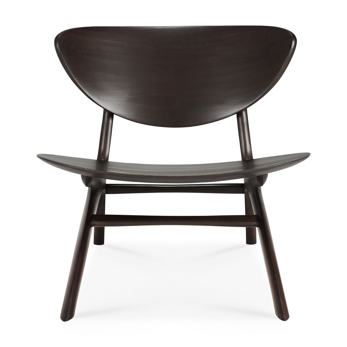 Eye Loungestuhl - lackiertes Mahagoni - dunkelbraun - 74 x 77 x 73 cm - ZEN ZONE Furniture