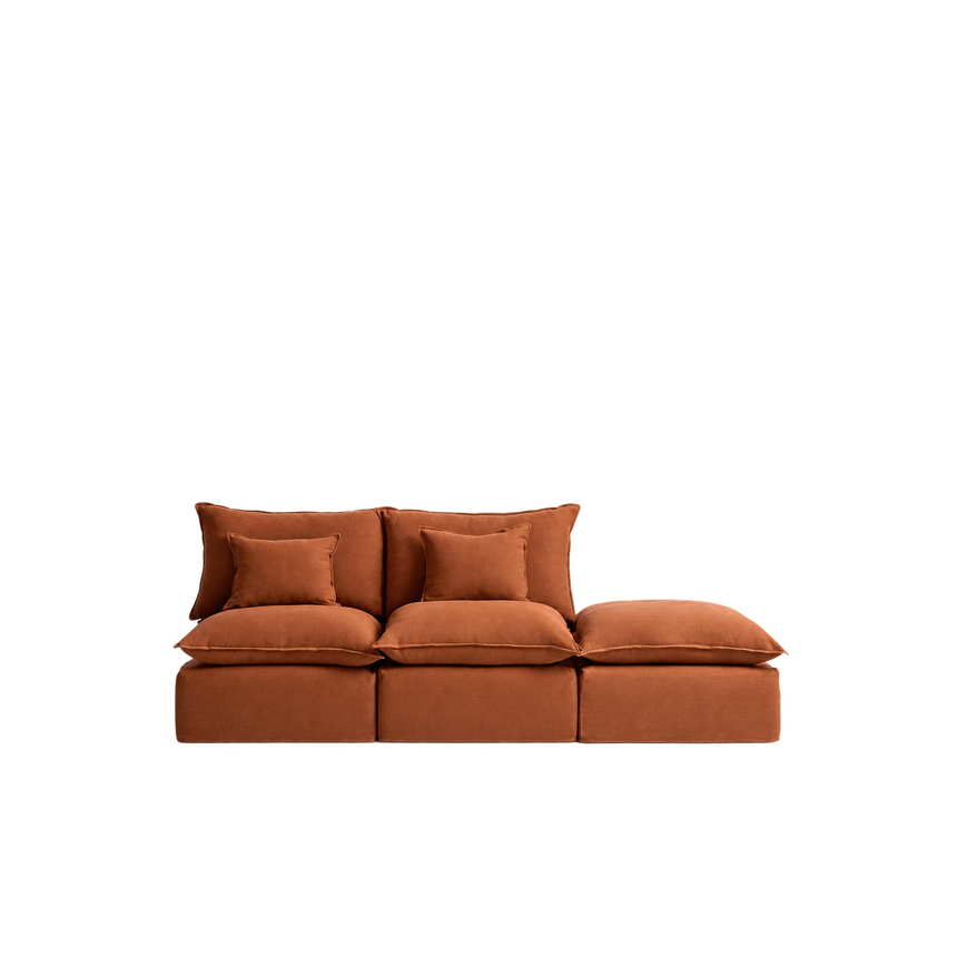 2-Sitzer-Modularsofa Anarela mit abnehmbarem Bezug und Randmodul aus 100 % Leinen, 270 cm, FSC Mix Credit