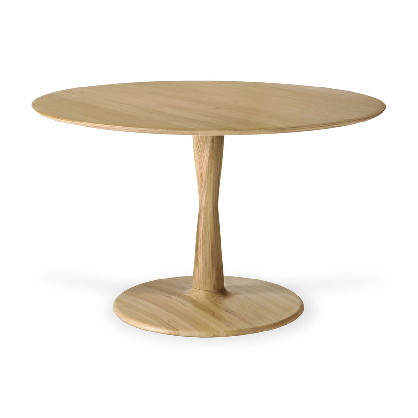 Torsion Esstisch - lackierte Eiche - rund - 127 x 127 x 76 cm - ZEN ZONE