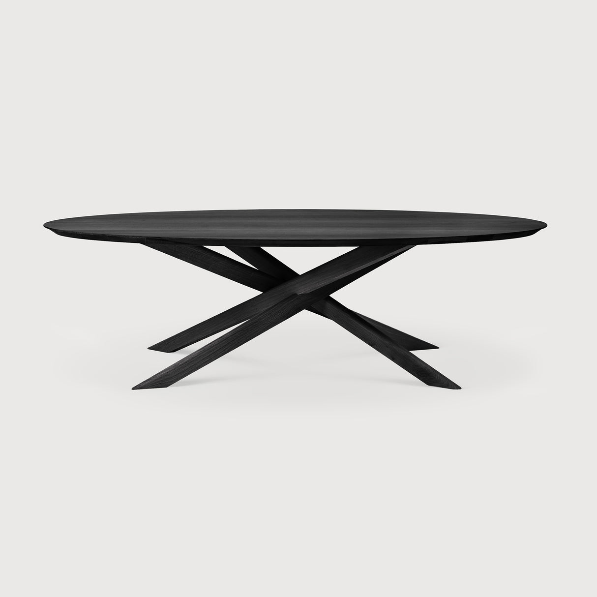 Mikado Esstisch - lackierte Eiche - schwarz - oval - 267 x 138 x 76 cm - ZEN ZONE Furniture