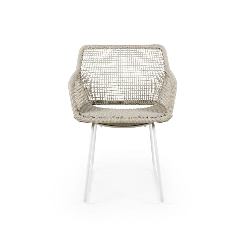 ESTA Gartenstuhl aus Aluminium Leinen geflechtet - ZEN ZONE Furniture