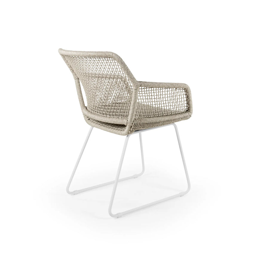 ESTA Gartenstuhl aus Aluminium Leinen geflechtet - ZEN ZONE Furniture