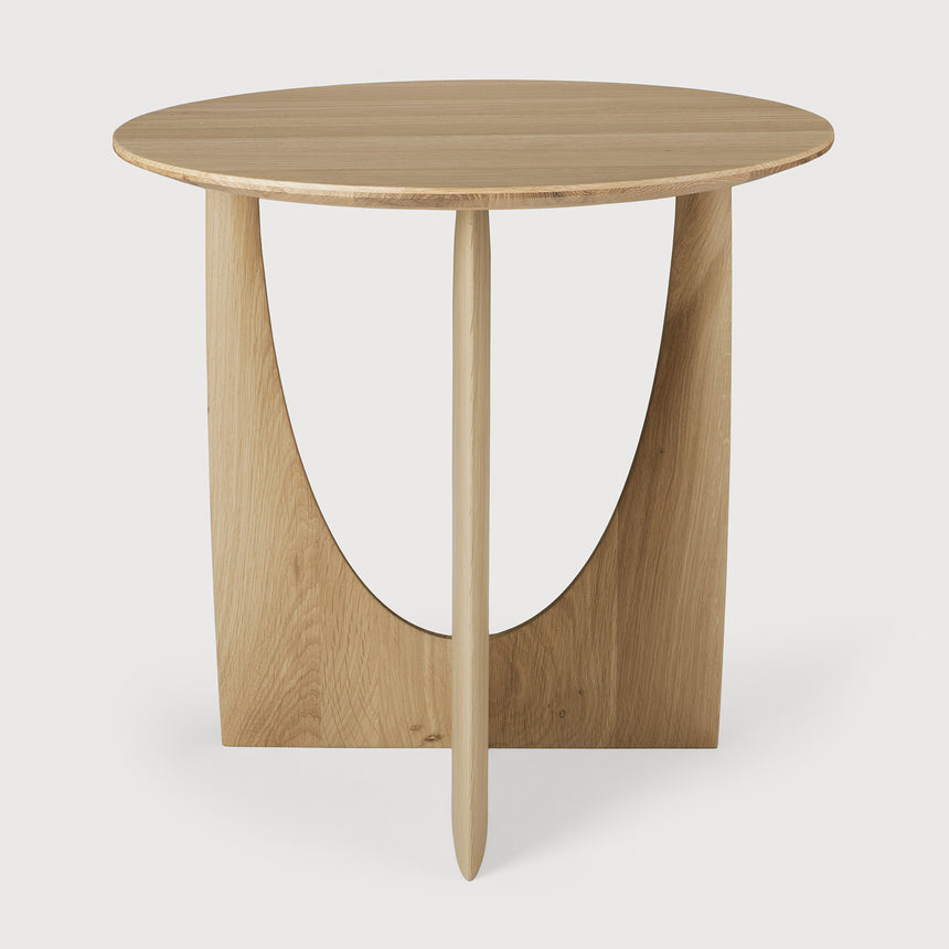 Geometric Beistelltisch - lackierte Eiche - rund - 51 x 51 x 50 cm - ZEN ZONE Furniture